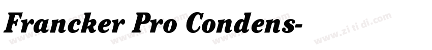 Francker Pro Condens字体转换